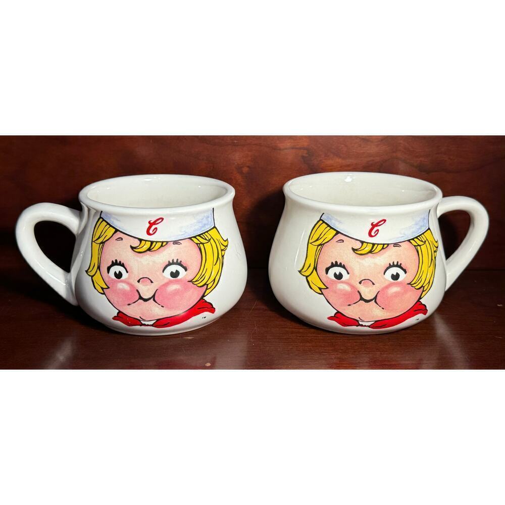 Vintage 1998 Campbell Soup Co Mug Bowl Blonde Little Girl by Houston Harvest